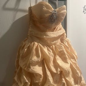 Gold prom dress! Only worn once!